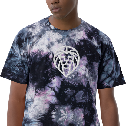 Embroidered Oversized tie-dye t-shirt